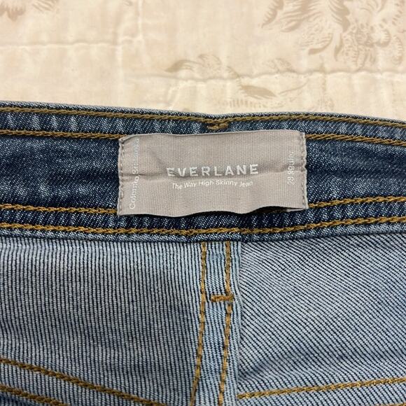 Womans‎ EVERLANE The Way-High Skinny Blue Jean Size 28 Organic Cotton - Picture 7 of 8